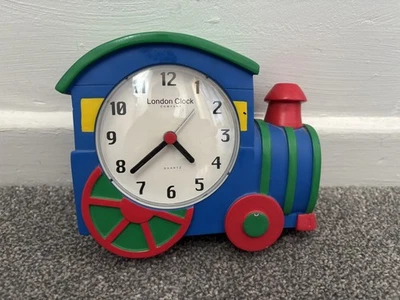 London Clock Company Colourful Children's Train Shaped Ceramic Battery Clock  - Image 1 of 4