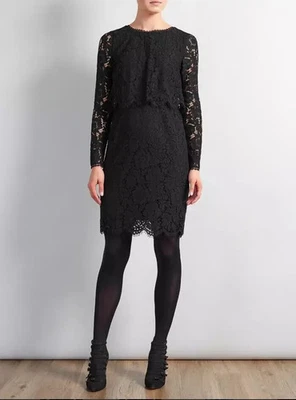 Vestido Somerset by Alice Temperley Negro Encaje En Capas Ocasión Reino Unido 12 Fiesta Formal Foto 1 de 4