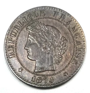 Pièce 1 Centime 1874 A France 🇫🇷 Ceres Bonne Cote REF82853 - Picture 1 of 2