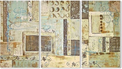 Stupell Industries Aqua Dreams Triptych Art (17" x 33") By Jean Plout - Image 1 of 4