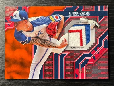 2025 Topps Series 2 - AJ Smith-Shawver City Connect Relic #CC2-AS Laranja /25 - Imagem 1 de 2