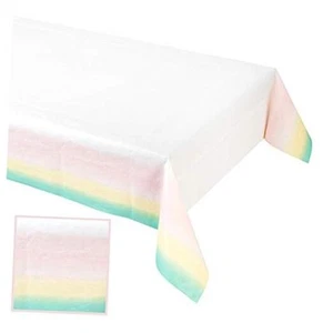 Pastel Pink Disposable Paper Table Cover 70.9" x 47.2" (Rectangular) - Picture 1 of 3