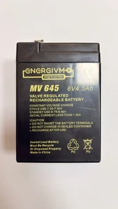 BATERÍA DE PLOMO 6V 4,5AH AGM Dimensiones70x47x104 mm Alarmas, SAIS, ordenadores - Imagen 1 de 3