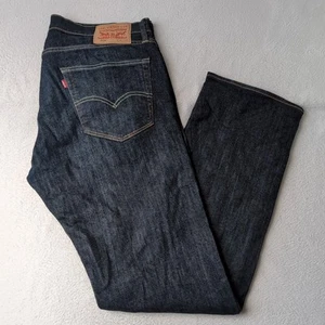 LEVI’S 504 STRAIGHT Jeans - W36 L34 - Navy Men’s - Imagen 1 de 9
