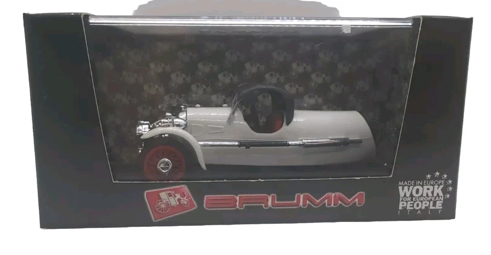 BRUMM 1/43 R293-01 MORGAN MX-4 SUPER SPORT CHIUSA 1935 WHITE BOXED DIECAST MODEL - Image 1 of 3