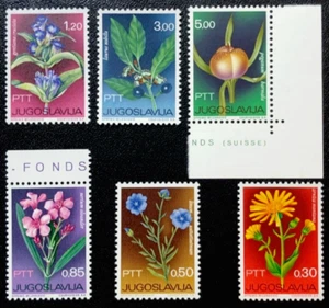 YUGOSLAVIA 1967 FLOWERS, MEDICINAL PLANTS Sc 854-859 MNH - Picture 1 of 1