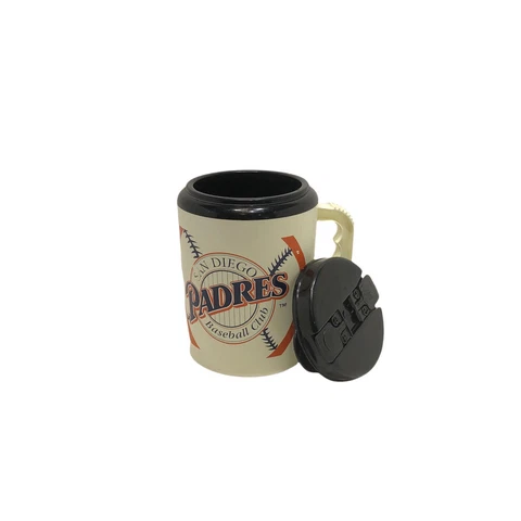 Vtg San Diego Padres Travel Cup 64oz Mug Betras 2002 Baseball Lid Large *Read* Cover