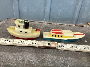 PR. VTG. ‘50s TOY HARD PLASTIC BOATS TUG & YACHT HONG KONG SUPER CUTE FLOAT OK! - Picture 1 of 6