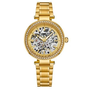 Stuhrling 4039 2 Automatic Skeleton Crystal Accents Stainless Steel Womens Watch - Picture 1 of 4