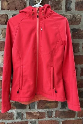 Kirkland Signature Damas Suave Shell Sudadera con Capucha Cremallera Chaqueta Manga Larga Coral Talla Med Foto 1 de 4