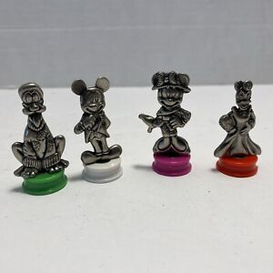 2004 Lot of 4 Metal Game Pcs Haunted Mansion Clue Game Minnie Mickey Pluto Daisy