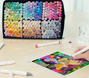 Ohuhu 320 Colori Oahu Bold & Brush Marcatori Arte Alcolici Doppia Punta NUOVI - Foto 1 di 4