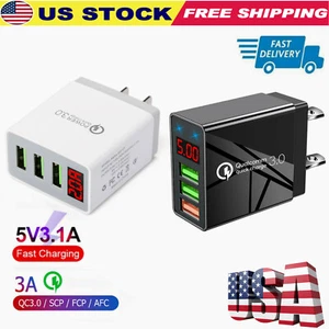 3 Port Fast USB C Charger Quick Wall Cube Charging Block For iPhone iPad Samsung - Picture 1 of 15