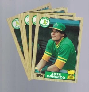 1987 Topps #620 Jose Canseco 5 Card Rookie Cup Lot - Picture 1 of 1