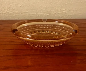 Pink Hobnail Glass Ash Tray Trinket Dish Bowl 3D Geometric Modern Textured - Picture 1 of 4