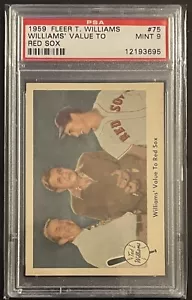 1959 FLEER TED WILLIAMS #75 @ PSA 9 @ VALUE TO BOSTON RED SOX HOF BABE RUTH - Picture 1 of 2