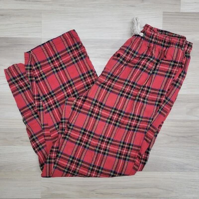 Pantalones de pijama de algodón a cuadros rojos para hombre ASHFORD & BROOKS talla pequeña Foto 1 de 4