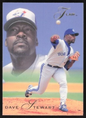 1993 Flair Baseball Card Dave Stewart #295 Toronto Blue Jays - Image 1 of 2