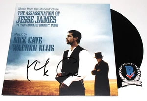 NICK CAVE SIGNED 'ASSASSINATION OF JESSE JAMES' MOVIE SOUNDTRACK VINYL BECKETT - Picture 1 of 3
