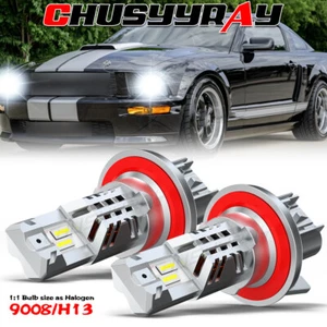 2X For 2007 Ford Mustang  Coupe 2-Door 4.0L H13 9008 LED Headlight Bulbs - Picture 1 of 13