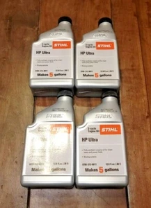 NEW Genuine STIHL (4) 5 Gal HP Ultra 2-Cycle SYNTHETIC Engine Mix Oil 12.8 fl oz - Picture 1 of 4