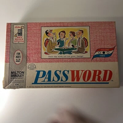 1963 Milton Bradley Password Board Game Volume Three Complete w/36 Cards-Vintage - Image 1 of 4