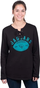 Ultra Game Women's Fleece Jacksonville Jaguars Lace-Up Sweatshirt Size: M NWT - Picture 1 of 5