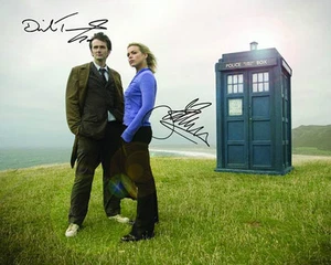 David Tennant Dr. Who Signed 8X10 Photo Rp Auto Billie Piper Rose Tyler Offer - Picture 1 of 1