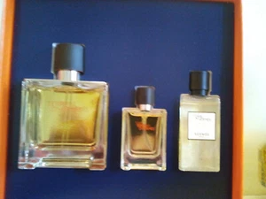 HERMES TERRE D'HERMES GIFT SET 3PCS MEN PERFUME FRAGRANCE 75ML PURE PERFUME RARE - Picture 1 of 8