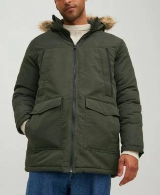 Chaqueta parka artesanal con capucha colofonia Jack & Jones para hombre Foto 1 de 4