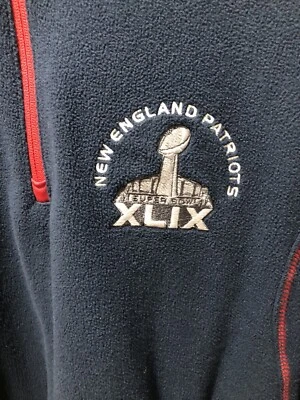 Antigua New England Patriots 1/4 Cremallera Chaqueta Polar Grande Super Bowl XLIX Foto 1 de 4