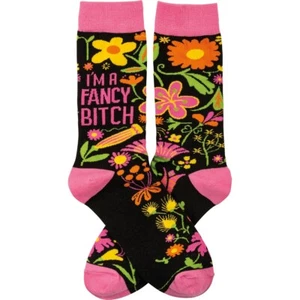 I'm A Fancy B lustige bunte Blumensocken - Bild 1 von 3