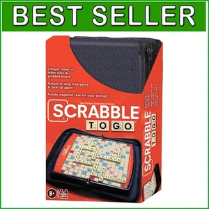Compact Scrabble To Go with Snap-In Tiles - Ideal for Travel Adventures - Picture 1 of 6