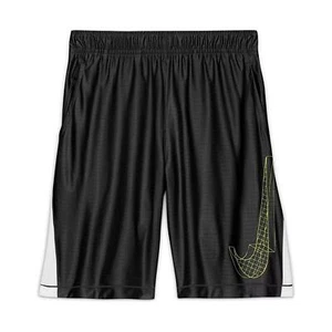 Nike Boy's Dri-Fit Graphic Athletic Training Shorts Black Large Medium - Picture 1 of 7