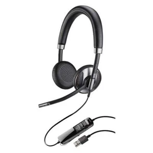 New Plantronics BLACKWIRE C725 Corded USB Black Headband Headsets Active Noise - Picture 1 of 3