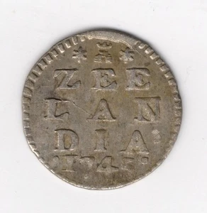 1745 Netherlands Province of Zeeland 2 Stuivers "Double Wapenstuiver" - Picture 1 of 2