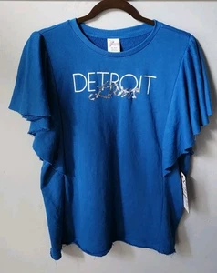 Sudadera 4 Her By Carl Banks para mujer azul con licencia de los Tigres de Detroit SS nueva talla XL - Imagen 1 de 11