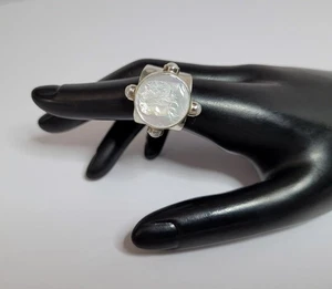 Sajen Kamee MOP Perle Sterling Ring breites Band - Bild 1 von 9