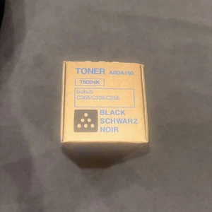 Genuine Konica Minolta TN324K - A8DA150 - Black Toner Cartridge - New - Picture 1 of 2