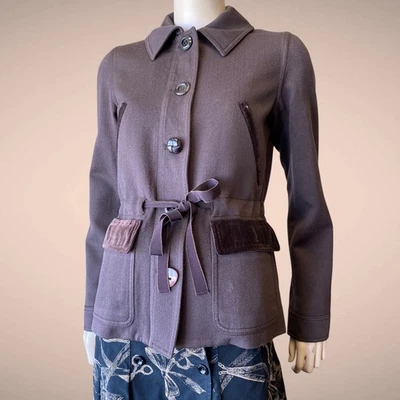 Moschino VTG Cheap And Chic Women Wool Brown Blazer Jacket With Vest Size 42 S-M - Image 1 of 4