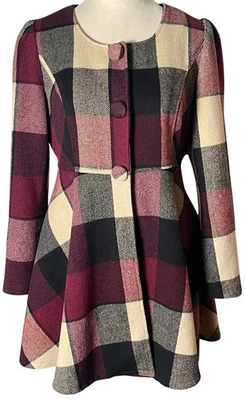 Abrigo Ryu a Cuadros Para Mujer Talla L Mezcla de Lana Cálido Moda Elegante Usado en Excelente Condición Foto 1 de 4