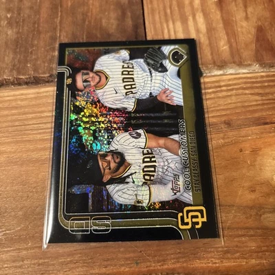 Combo veterano actualización Topps 2025 Fernando Tatis Jackson Merrill negro/10 Foto 1 de 2