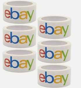 6 Rolls Ebay Branded Packaging tape Shipping Supplies 75 yard x 2" for box seal - Picture 1 of 1