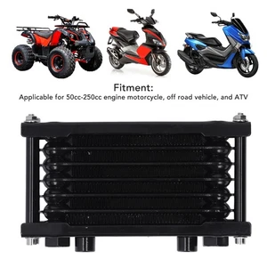 (Black)Engine Oil Cooler Aluminium Transmission Oil Cooling Radiator For - Picture 1 of 12