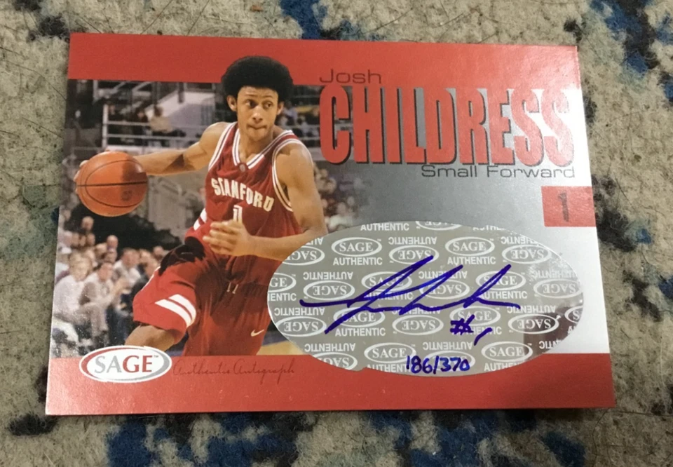 2004-05 SAGE JOSH CHILDRESS RC AUTO #/370 STANFORD former NBA player - Image 1 of 1