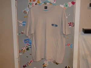 Quicksilver Vintage 90s Single Stitch Light Tan Logo Tee Size Men's Large EUC - Picture 1 of 7