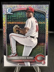2025 Bowman Chrome Mega Box Mojo Refractor Chase Burns Cincinnati Reds - Picture 1 of 2
