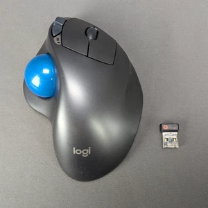 Logitech Logi Trackman Logi M570 T-R0001 Trackball Mouse W/ Unifying USB Dongle - Picture 1 of 7