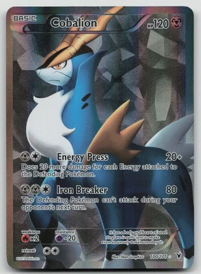Pokémon TCG Cobalion Full Art 100/101 Noble Victories Holo Ultra Rare Card HP - Image 1 of 2