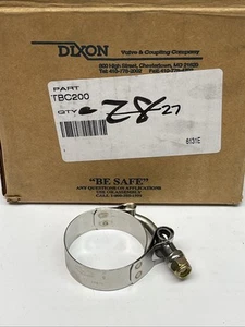 (Pkg 25) Dixon Valve TBC200, Style TBC T-Bolt Clamp 1.81" - 2.06", New Old Stock - Picture 1 of 6